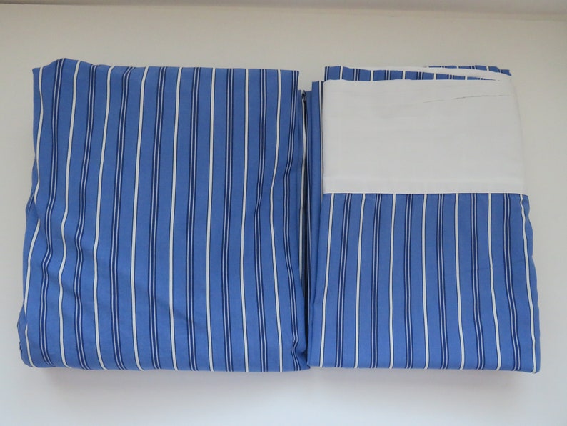Ralph Lauren TWIN Flat and Fitted Sheet Set Blue White - Etsy