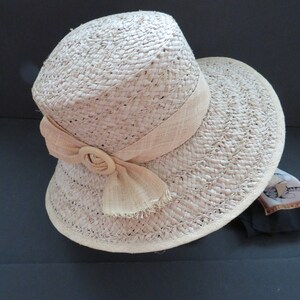 Vintage 90s Woven Straw Sun Hat, Liz Claibourne S
