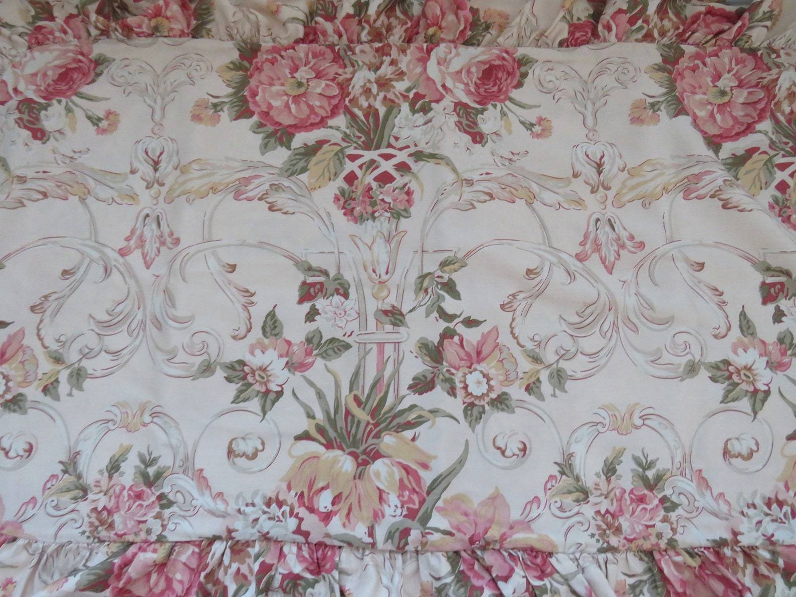 Pair Ralph Lauren KING Pillow SHAMS Ruffled Hems Guinevere Etsy