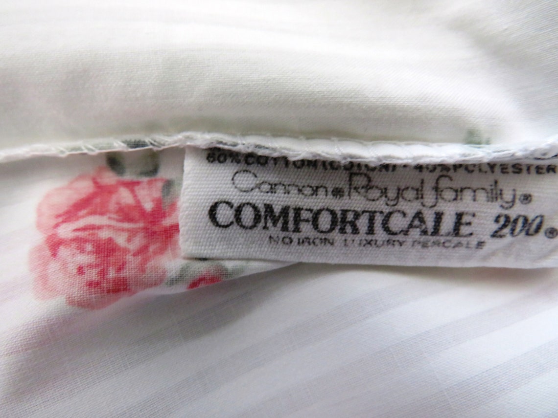 Pair Standard Queen Pillowcases by Cannon Royal Family Pink Etsy