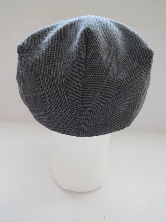 1970s Gray Plaid Cap by Bianchi Cappelli - Size X… - image 4