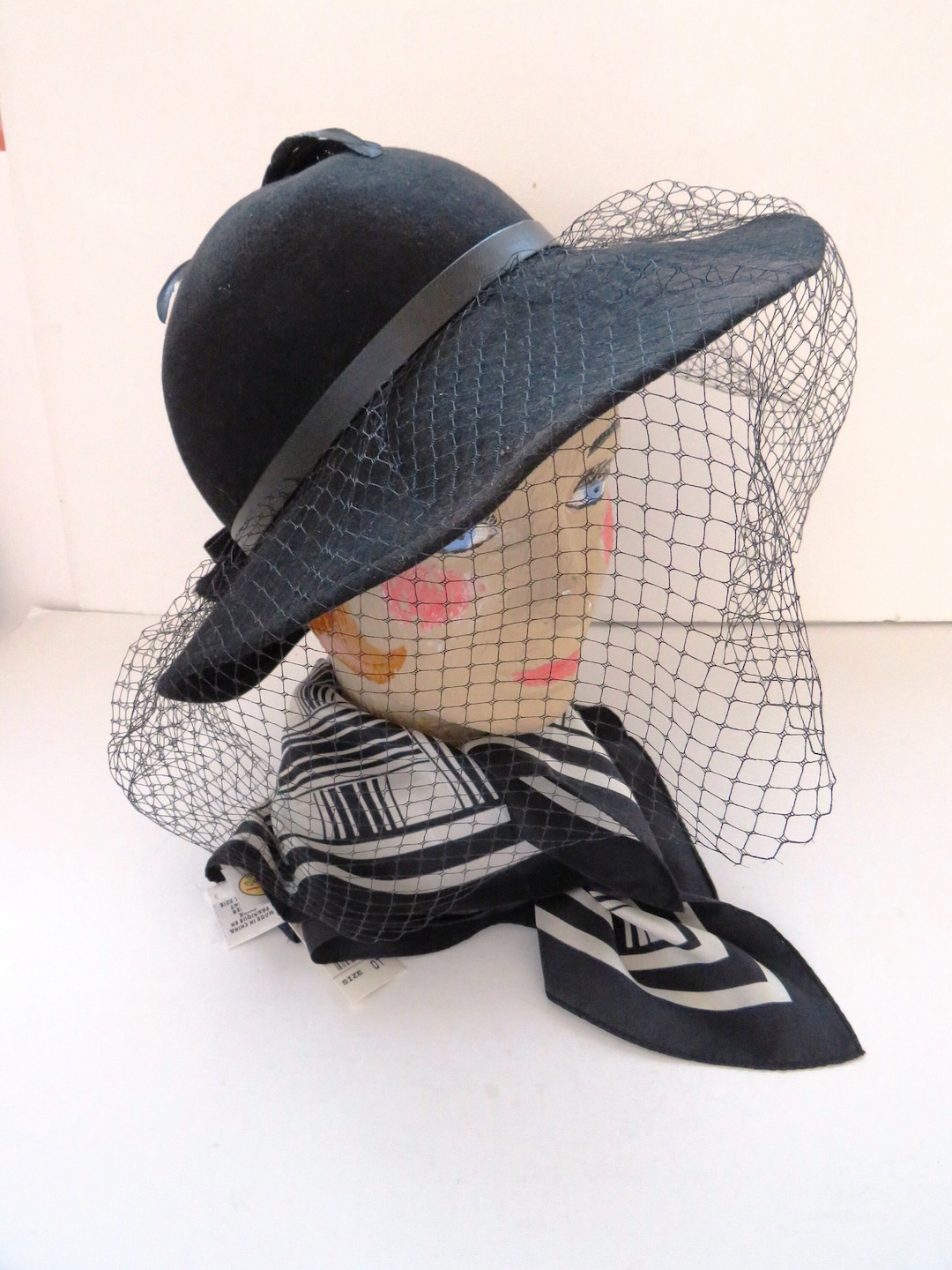 Womens Vintage Black Wide Brim Hat Veil Feathers Roses Ribbon Doeskin Felt Wool Millinery Costume Church Funeral Hat AS IS - Etsy Womens Vintage Black Wide Brim Hat Veil Feathers Roses Ribbon Doeskin Felt Wool Millinery Costume Church Funeral Hat AS IS - Etsy