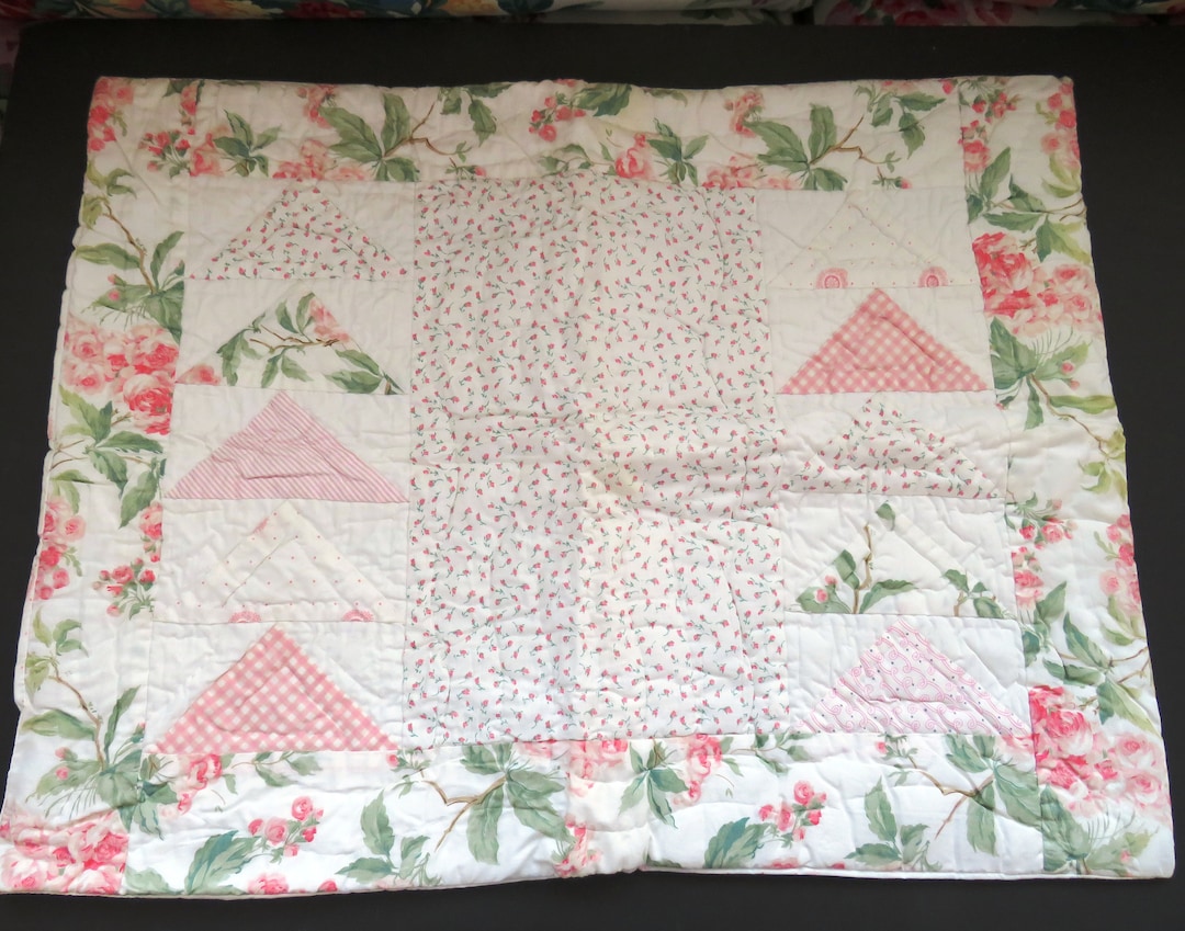 Pair Standard Quilted Floral Pillow Shams by Impressions Cherry Roses