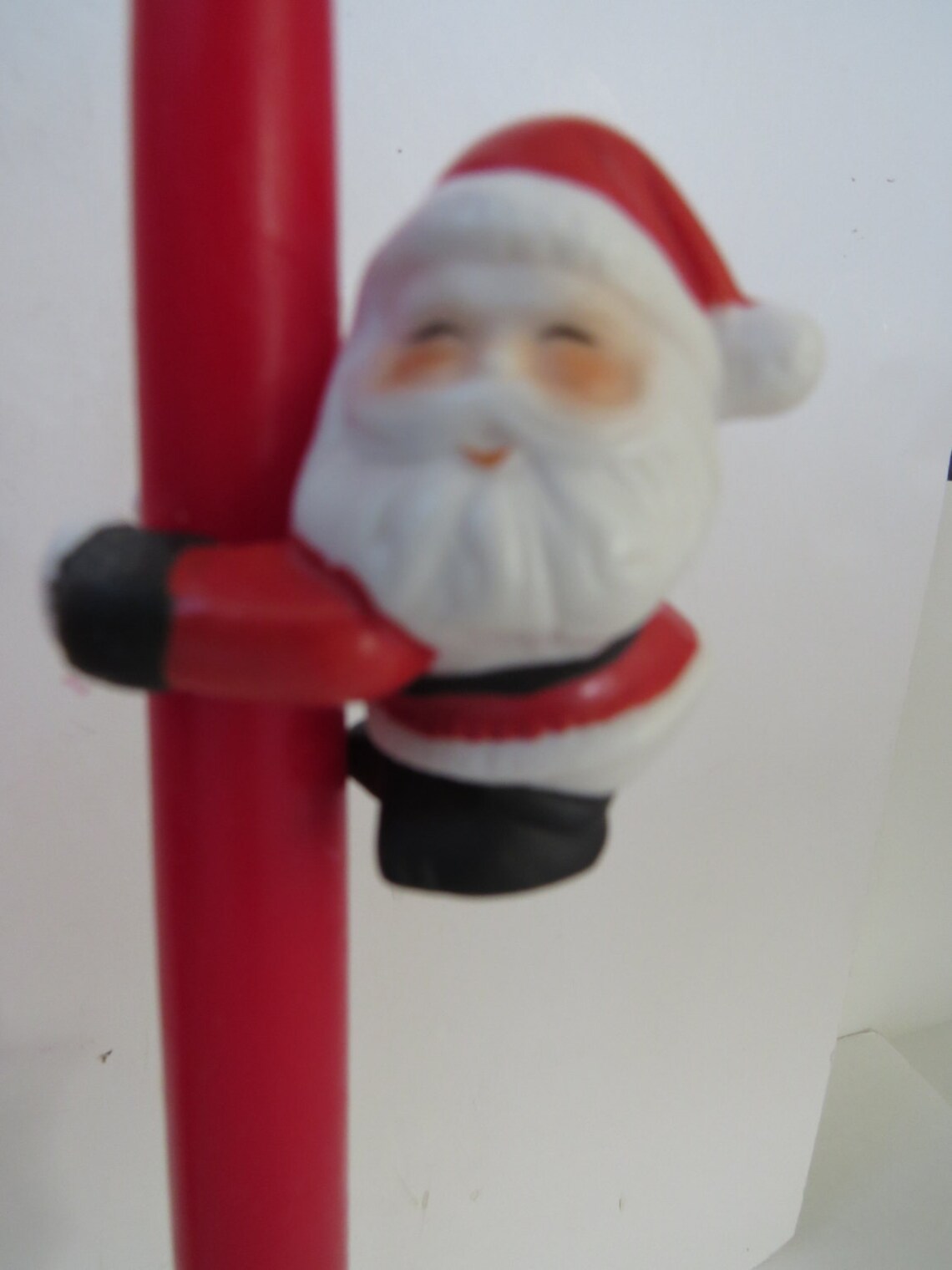 Santa Claus Mrs Claus Candle Huggers Ceramic Christmas Taper Etsy