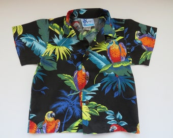 Unique Baby Boys Summer Flamingo Pineapple Tropical Polo Shirt