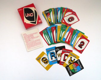 1979 UNO Card Game by International Games - Complete Boxed Set with Instructions - 2 to 10 Players - Family Game Night - Ages 7 Up - Gift
