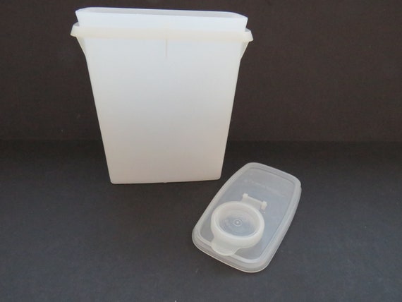 Clear Tupperware Container With Lid Covered Vintage Plastic