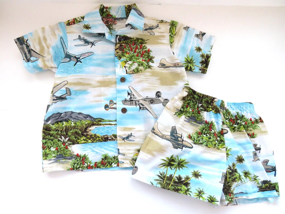 Short Sleeves Boys Rayon Aloha Shirt