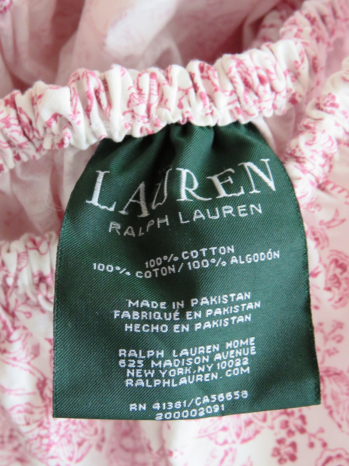 KING Fitted Sheet by Ralph Lauren Jacobean Floral Red | Etsy