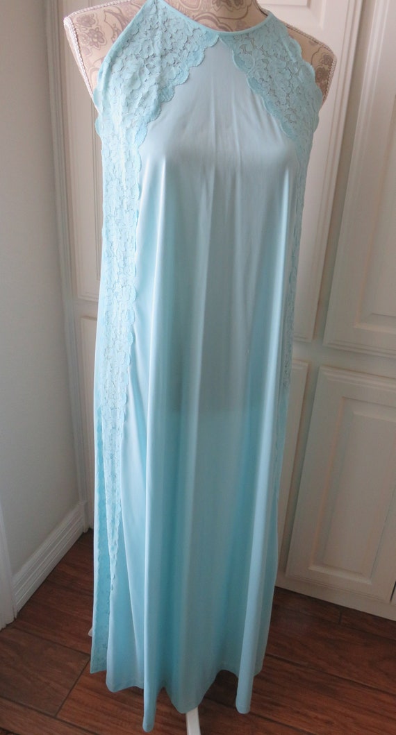 1960s Light Blue Peignoir Set by Trillium - Size … - image 2