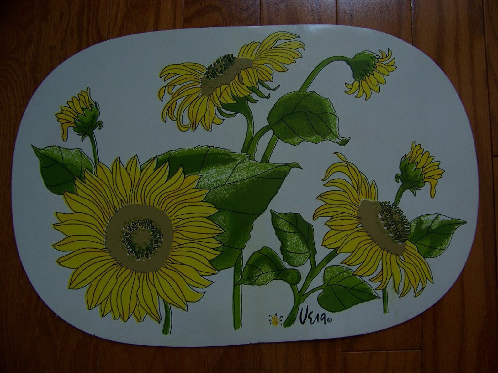 Vintage Vera Vinyl Sunflower Placemats Set of 4 Etsy
