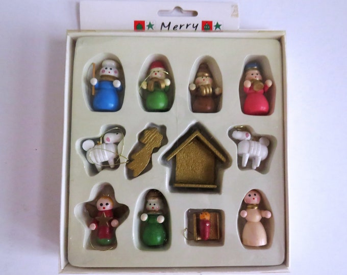 12 Piece Mini Nativity Set Michaels Merry Minis Tiny Wooden Nativity