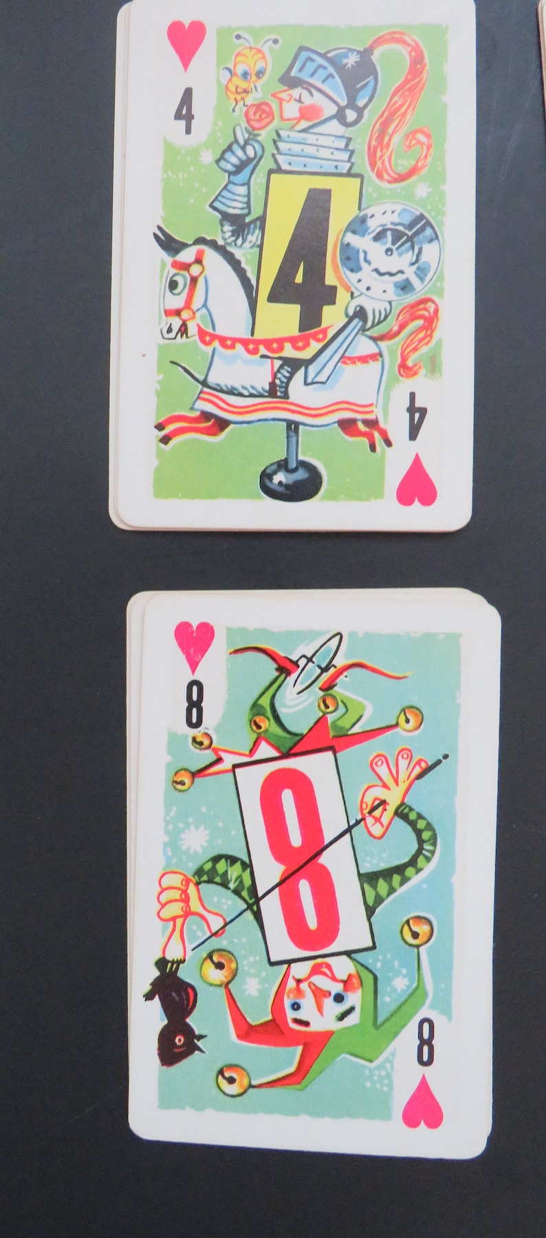 1951 Crazy Eights Playing Cards by Whitman - COMPLETE Full Deck ...