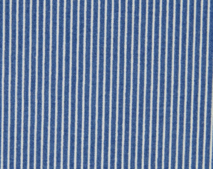 Ralph Lauren TWIN Flat Sheet Navy Blue White Pinstripes Single Bed