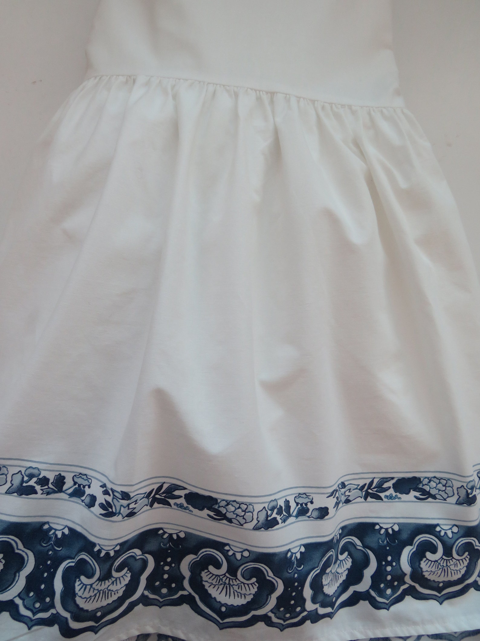 Ralph Lauren TWIN Dust Ruffle Jonquil Border on Solid White Etsy