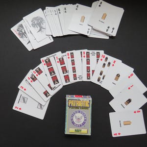 Naipes vintage de la Marina de los EE. UU. - Baraja completa estándar Bicycle Cards - Alistado al Almirante - Sello de la Marina de los EE. UU. coleccionable - Regalo para veteranos en servicio activo