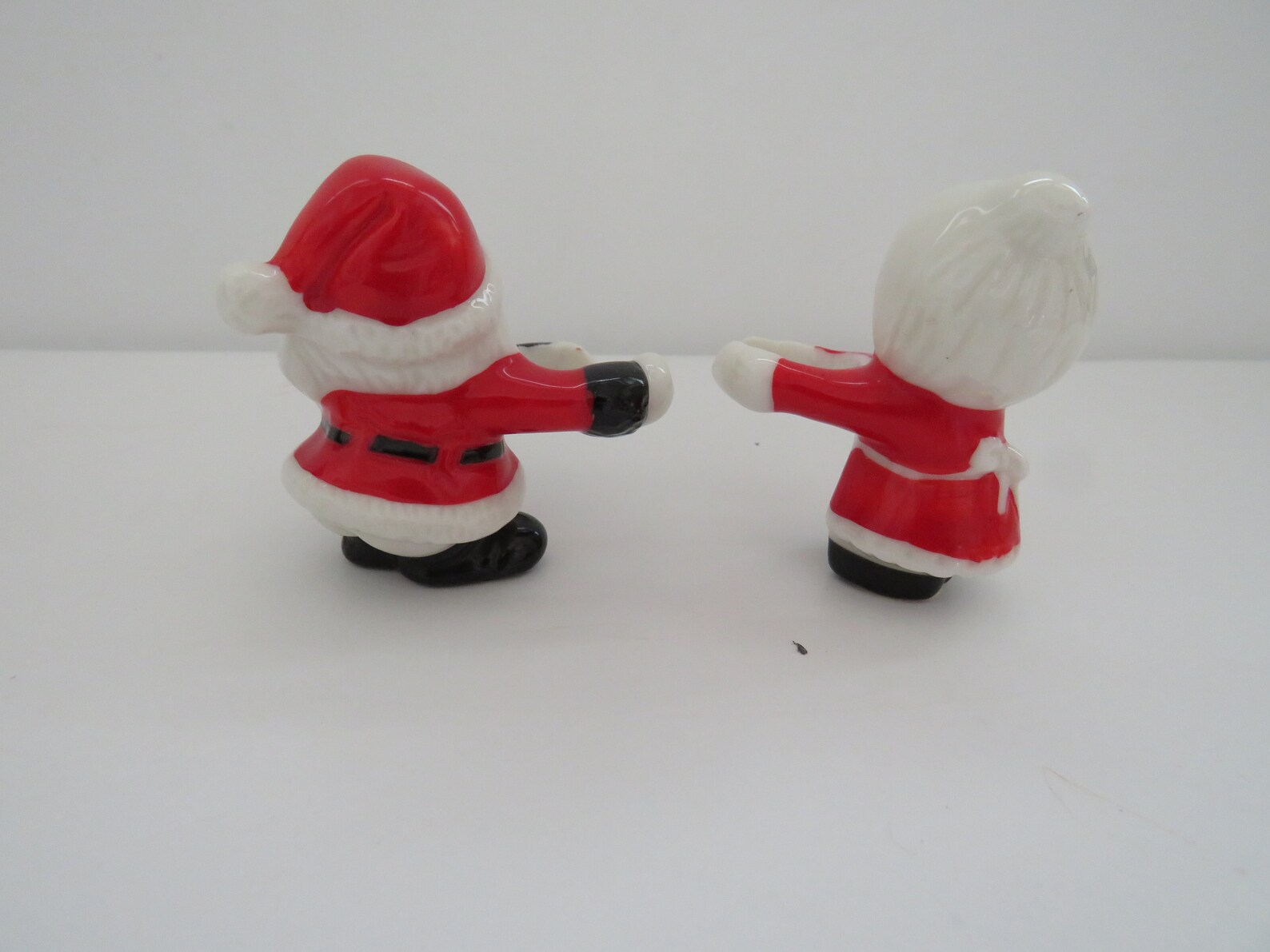 Santa Claus Mrs Claus Candle Huggers Ceramic Christmas Taper Etsy