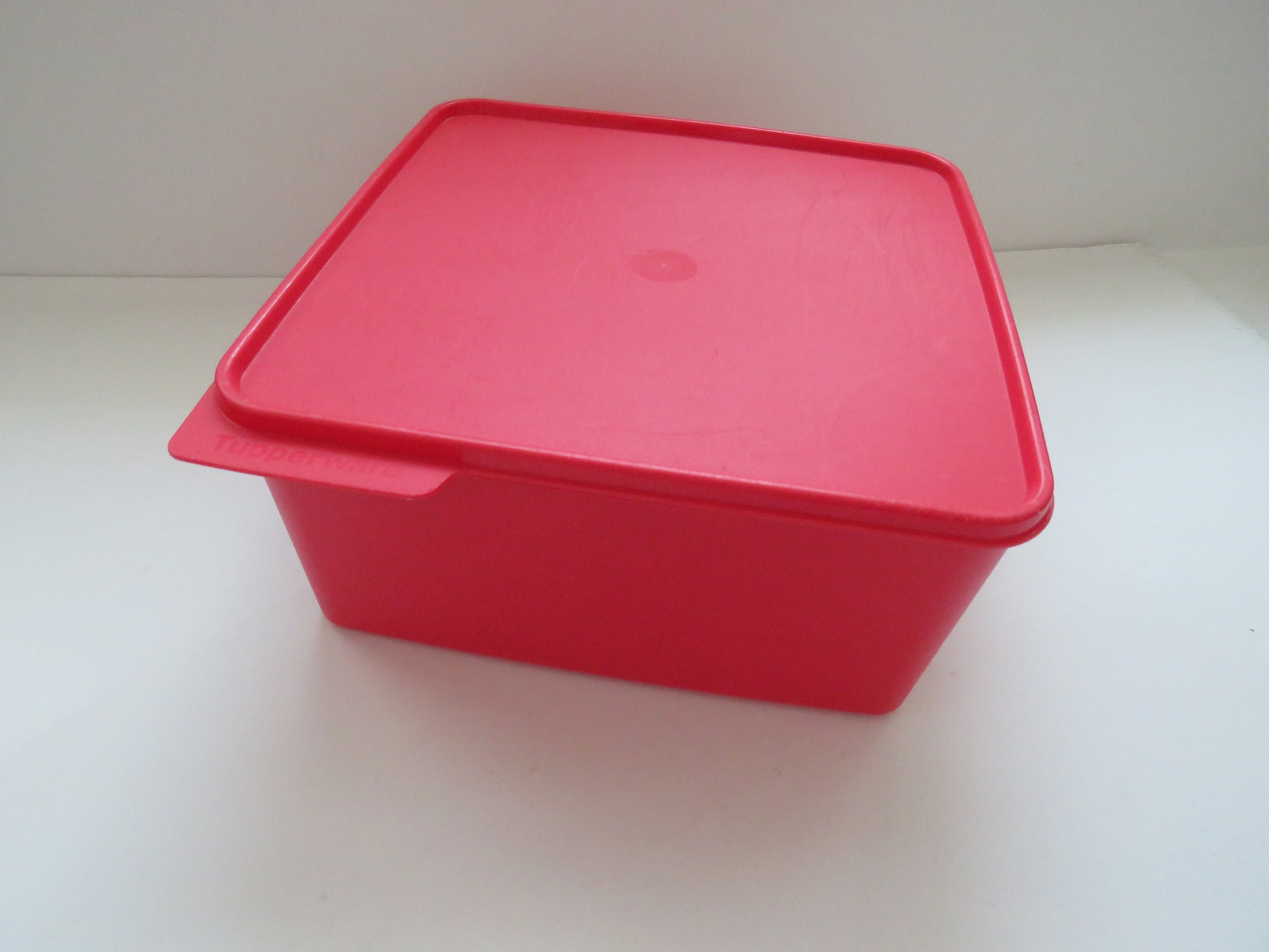 Vintage Tupperware Square Seal Storage Container / Extra Large 166 W/ Lid  223 Sheer Space Saving Stackable, Plastic, Portable Bake Sale 