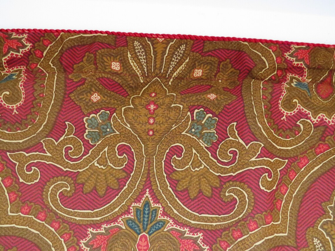 Ralph Lauren King Pillow Sham Rust Brown Tan Paisley Print Etsy