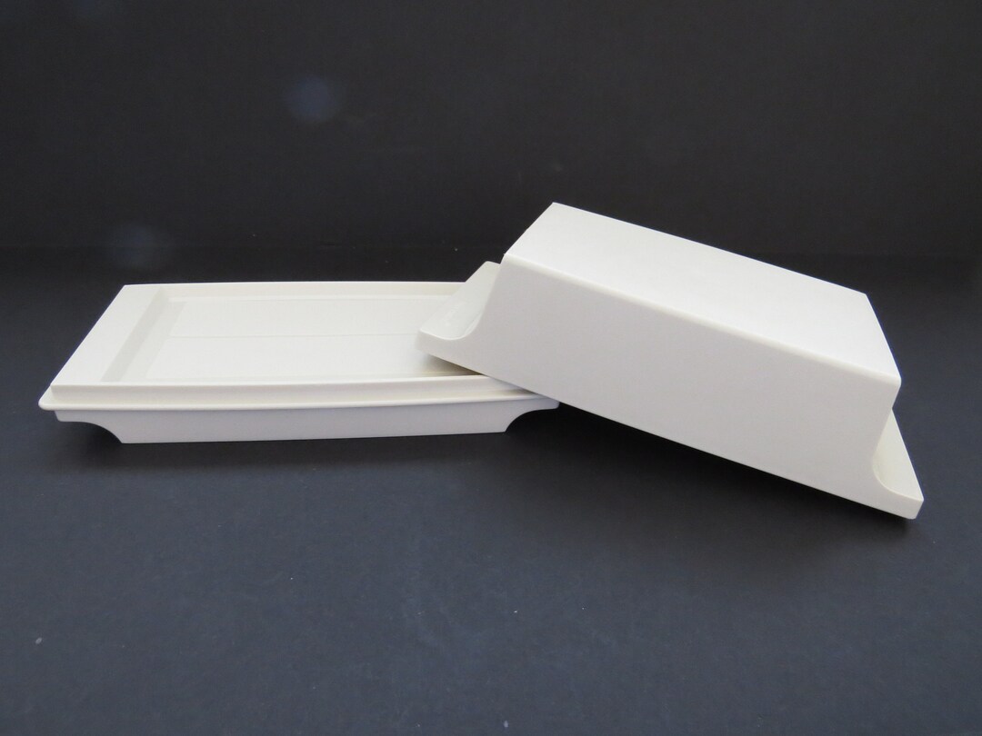 1970s Tupperware Covered Butter Dish Beige Refrigerator Etsy
