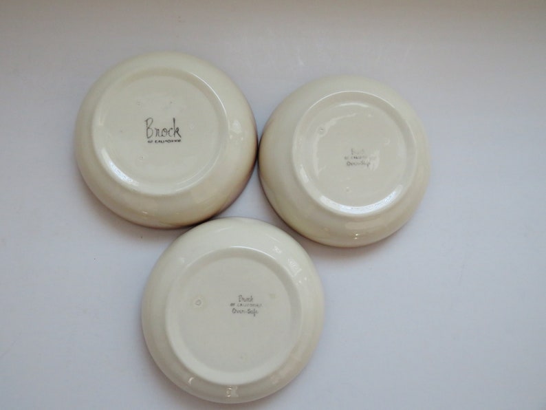 THREE Brock of California Berry Bowls California Farmhouse Etsy