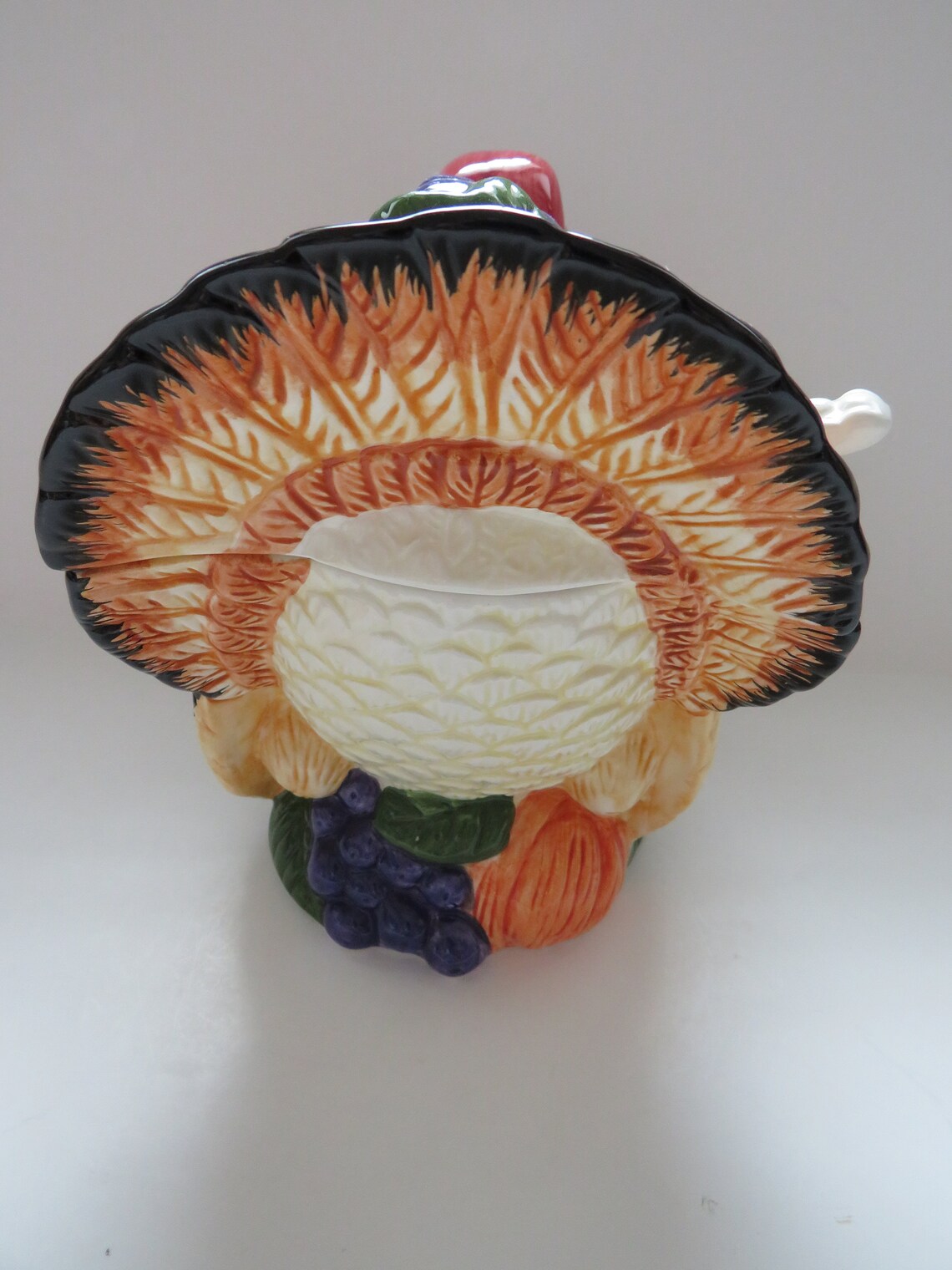 Vintage Turkey Serving Bowl Thanksgiving Decor Table Etsy