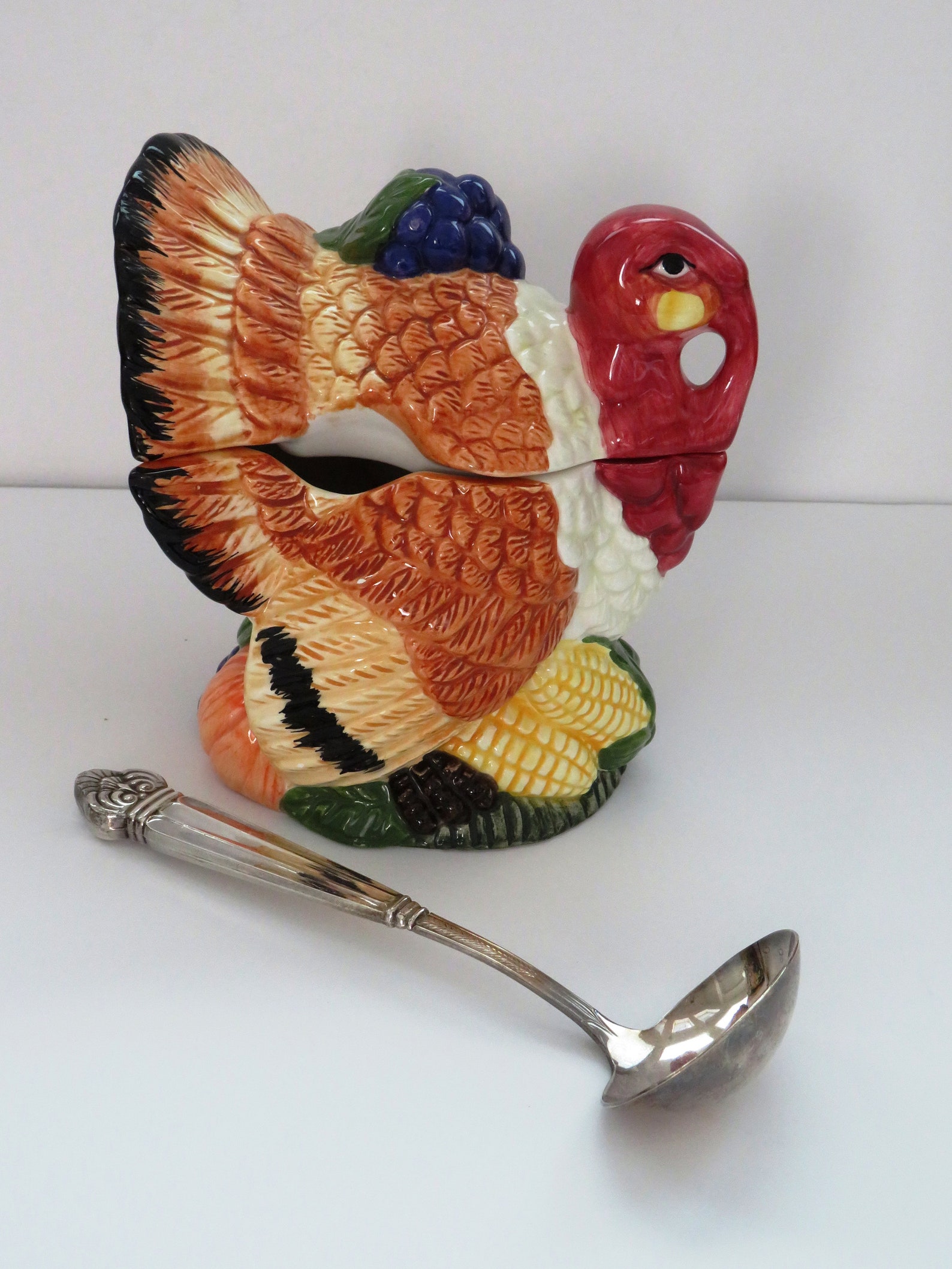 Vintage Turkey Serving Bowl Thanksgiving Decor Table Etsy