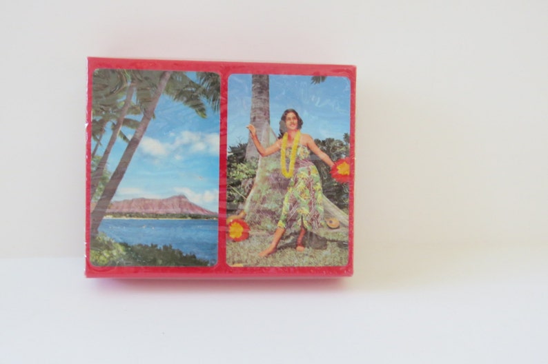 1970s Hawaii State Souvenir Playing Cards Hula Girl Diamond Etsy