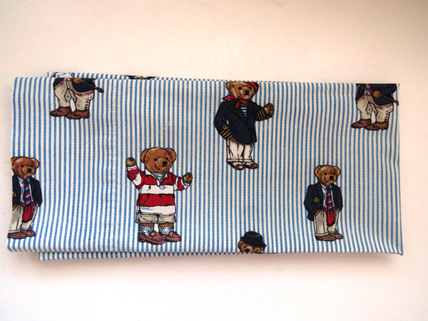 RALPH LAUREN Preppy Polo Bear Pillowcase - Single Standard Pillow