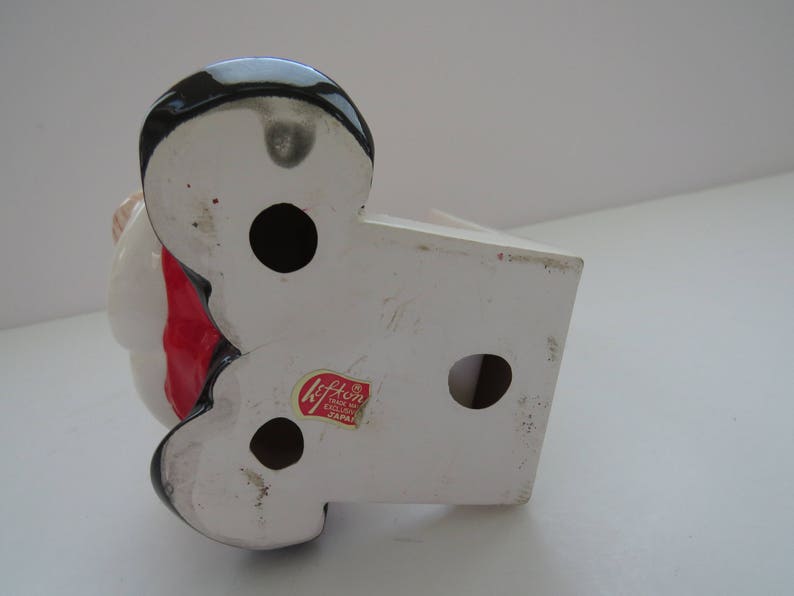 Holiday Decorations Vintage Santa Napkin Holder by Lefton Gift Christmas Table Decor St Nicholas Napkin Mail Keeper
