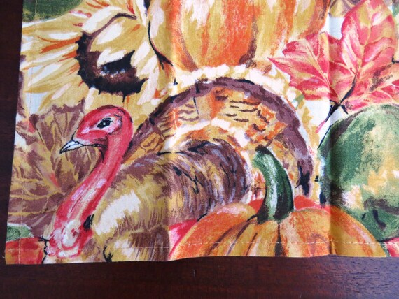 Thanksgiving Cotton Turkey Napkins by Wilton Court Set of 4 | Etsy