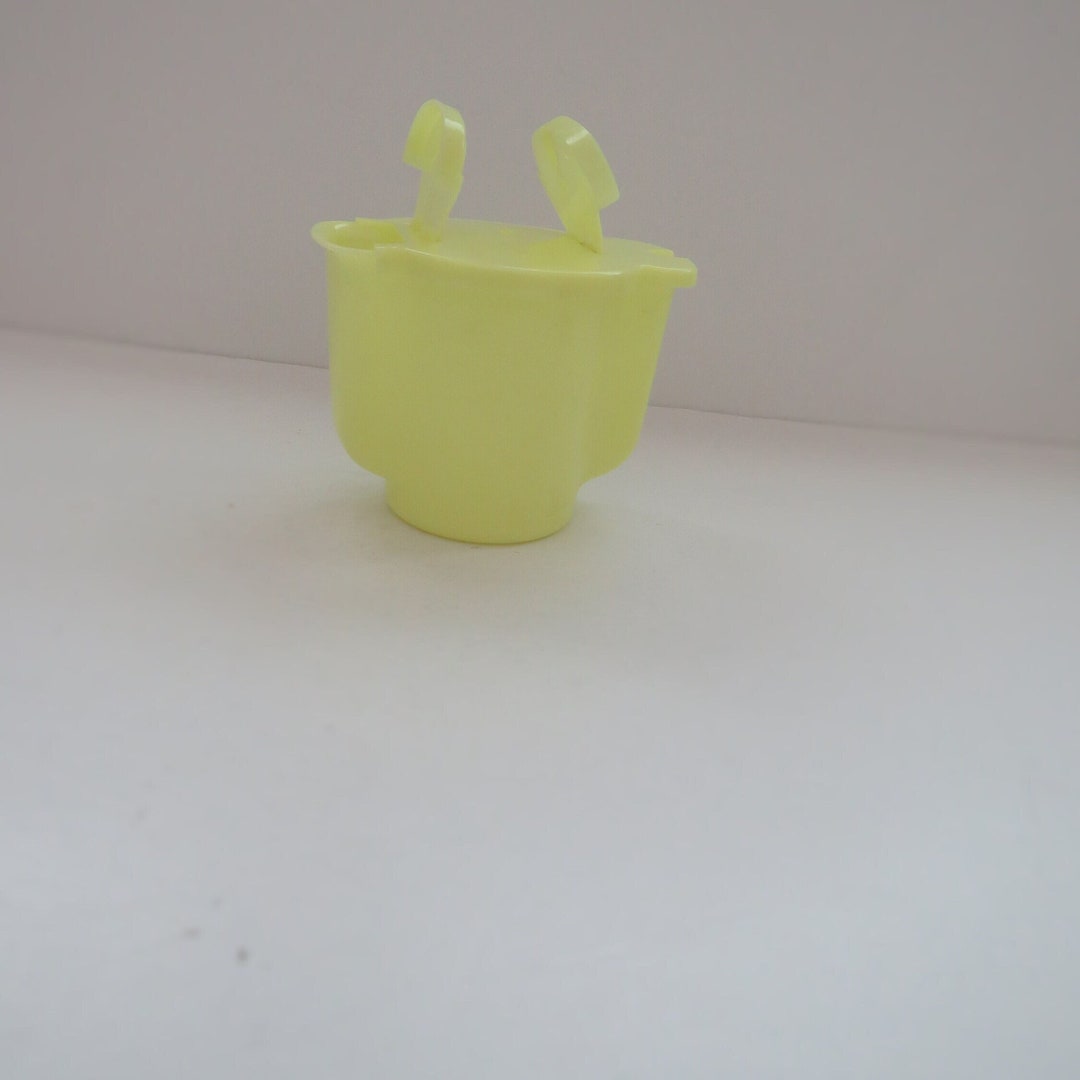 Tupperware Sugar Bowl With Flip Top Lid Lemon Yellow 1960s Etsy