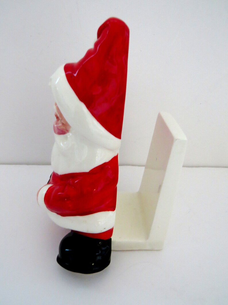Holiday Decorations Vintage Santa Napkin Holder by Lefton Gift Christmas Table Decor St Nicholas Napkin Mail Keeper