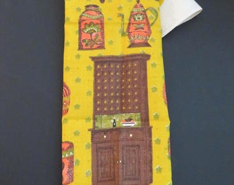 Vintage landelijke keukentheedoek - Vroeg Amerikaans - Koloniaal Americana - Modern halverwege de eeuw - Verzamelbaar - Cadeau