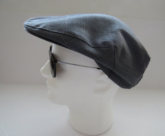 1970s Gray Plaid Cap by Bianchi Cappelli - Size X… - image 2