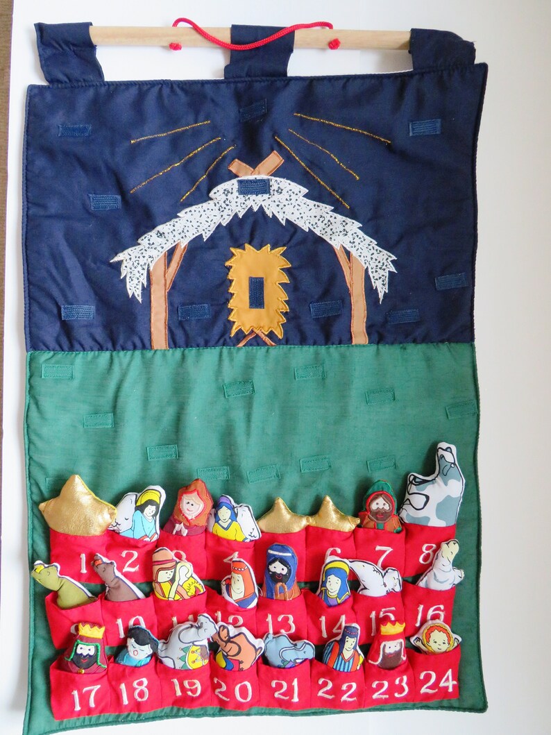 1980s Fabric Nativity Scene Advent Calendar By Kubla Crafts Etsy