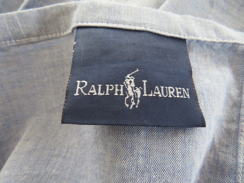 Ralph Lauren Twin Dust Ruffle Light Blue Chambray Bedskirt Etsy