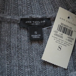 Wool Knit Gray Cowlneck Sweater Dress by Ann Taylor Size Small to ...