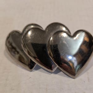 Silver Heart Barrette - Etsy display picture 1