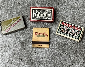 Lot Of 4 Paganini Violin Rosin Rosebud Matches Posados Matches Swingline Staples