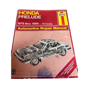 Honda Prelude Service Manual - Etsy