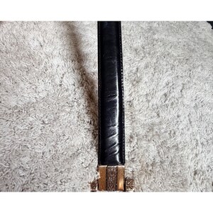 Brighton Vtg 1996 Black Leather Toggle Belt Western. Mixed Metal Ornate L 20603 image 14