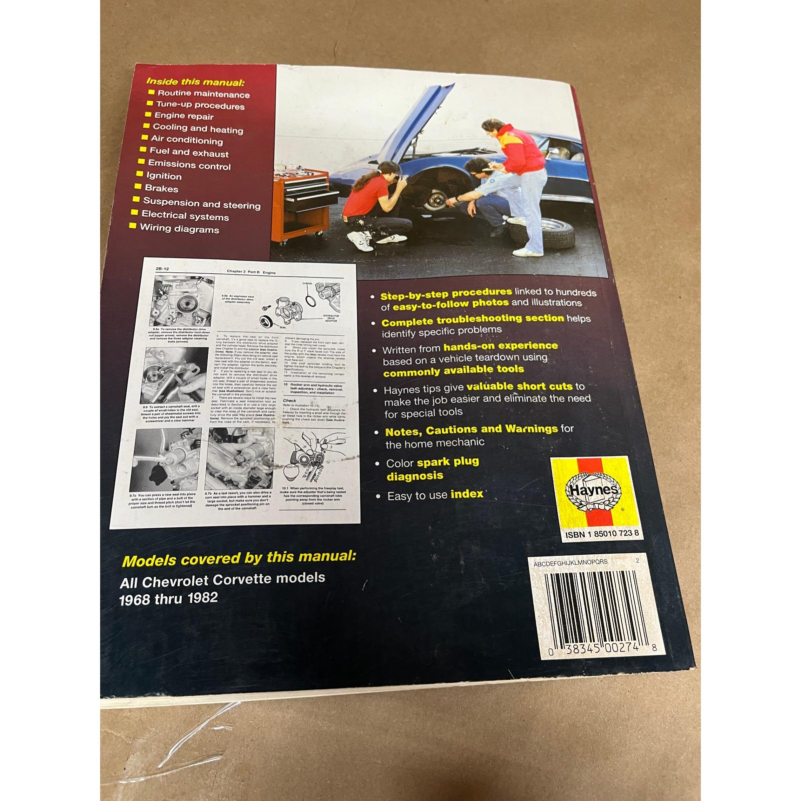 Chevrolet Corvette 1968-1982 Haynes Repair Manual V8 Models