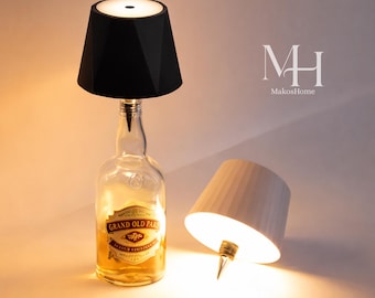 Lampada Bottiglia LED Ricaricabile, Lampada Bottiglia Vino, Lampada da Tavolo con Controllo Touch, Lampada USB, Luce Decorativa Bar