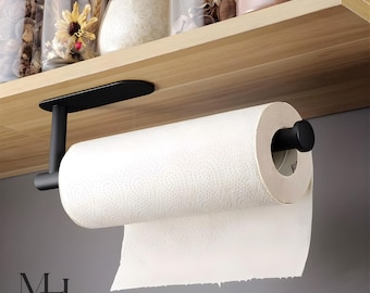 Edelstahl Küchenrollenhalter | Wandmontage oder Klebehalter für Küchenpapier