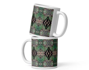 Ceramic Mug - Abstract Forest Pine Foliage