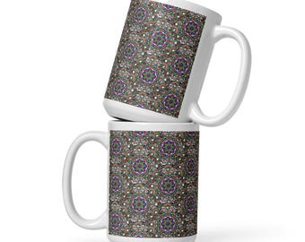 Ceramic Mug -  Kaleidoscope Medallion Mandala