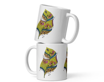 Ceramic Mug - Boho Feather