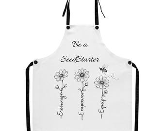 Be a SeedStarter Apron | Encourage Empower Equip Apron | Faith Inspired Kitchen Apron | Christian Gift | Purpose Driven Apron