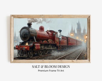 Arte de TV con marco de Halloween, Arte de TV con marco de tren fantasma, Locomotora de vapor de Halloween caprichosa con conductor fantasma, Arte de TV con marco de fantasma, TV de otoño espeluznante